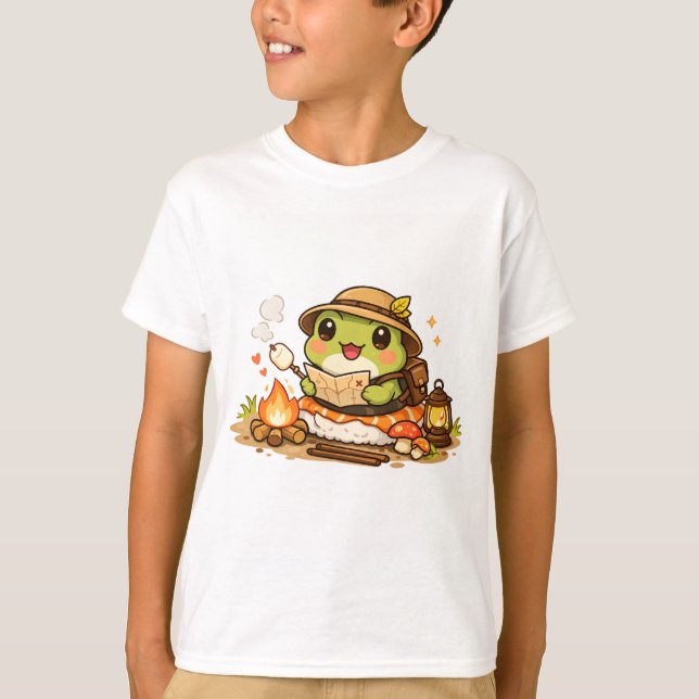 Camiseta Camping Frog Explorer (Frente)