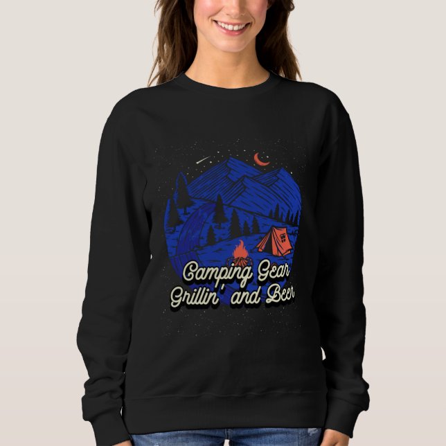 Camiseta Camping Grillin and Beer Camper Party Camp Reunion (Frente)