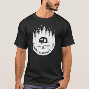 Camiseta Camping Hair Não se importa