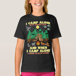 Camiseta CAMPING-I SOZINHO, Camping Engraçado Com Critéri