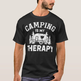 Camiseta Camping Is My Therapy Funny Camping Men Women Gi