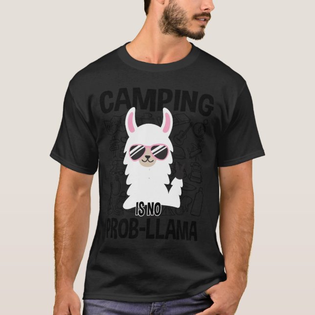 Camiseta Camping Is No ProbLlama Camping friend (Frente)
