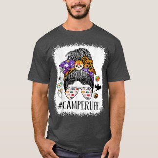 Camiseta Camping Life Camper Mãe Cabelo Maluco Hallow