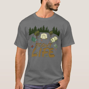 Camiseta Camping Life Scout Design para orgulhosa escoteira