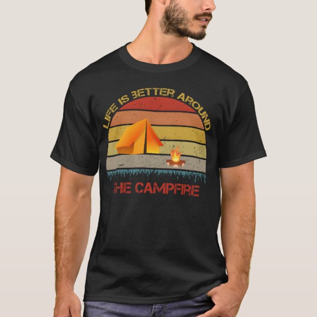 Camiseta Camping Lover retro (Frente)