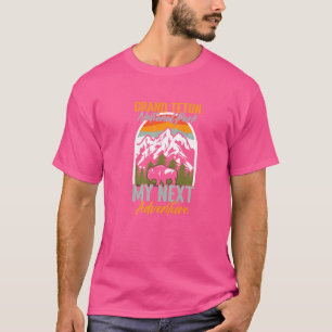 Camiseta Camping Mountain Bison Grand Teton Nationa