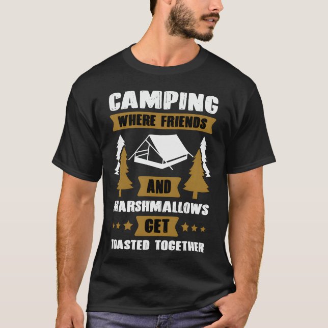 Camiseta Camping music quote gift (Frente)