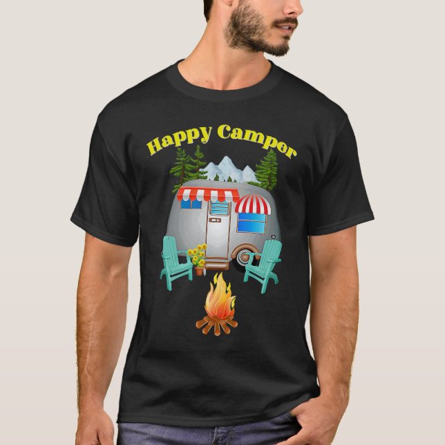 Camiseta Camping Outdoor National Park Happy Forest Camper  (Frente)