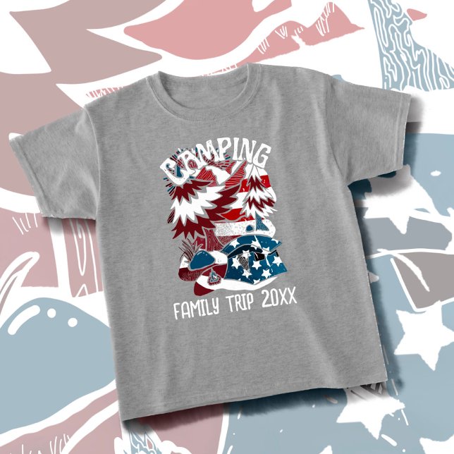 Camiseta Camping Patriotic Family Trip Year T Shirt (Criador carregado)