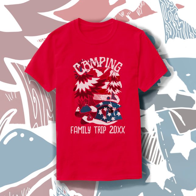 Camiseta Camping Patriotic Family Trip Year T Shirt (Criador carregado)
