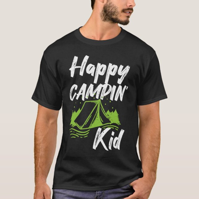 Camiseta Camping Puns Happy Campin' Kid Boys Girls Children (Frente)