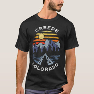 Camiseta Camping Souveni, Montanhas Creede Colorado