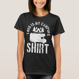 Camiseta Camping Trailer Camper Van Mobile Home Caravan Mot