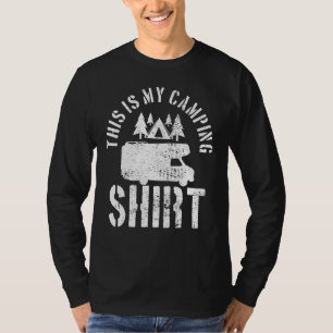 Camiseta Camping Trailer Camper Van Mobile Home Caravan Mot