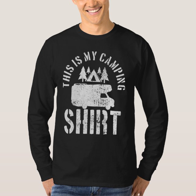 Camiseta Camping Trailer Camper Van Mobile Home Caravan Mot (Frente)