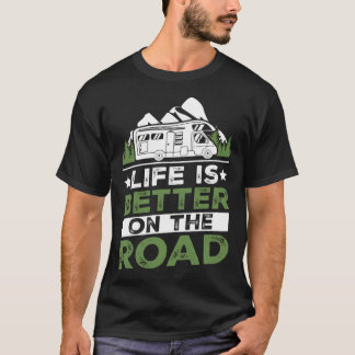 Camiseta Camping Trailer On The Road Camper