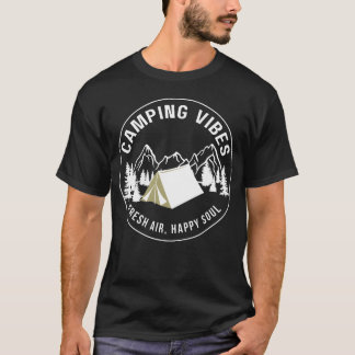 Camiseta camping vibes fresh air happy soul friend