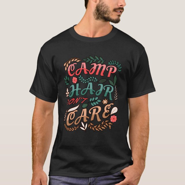Camiseta Camping Vibes Hair Dont Care boy (Frente)
