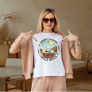 Camiseta Campingueiro do deserto alma selvagem