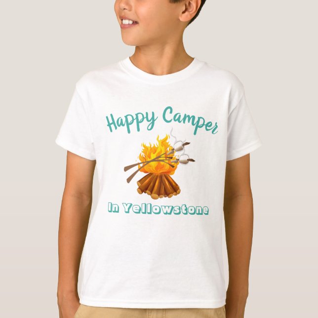 Camiseta Campista Feliz de Camisa-T (Frente)