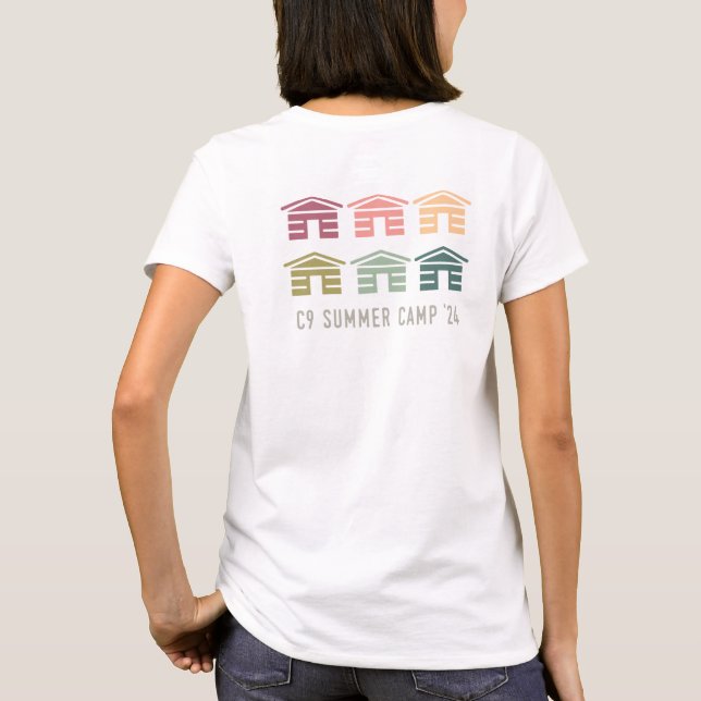 Camiseta Campo C9 de verão alberga mulheres (Verso)