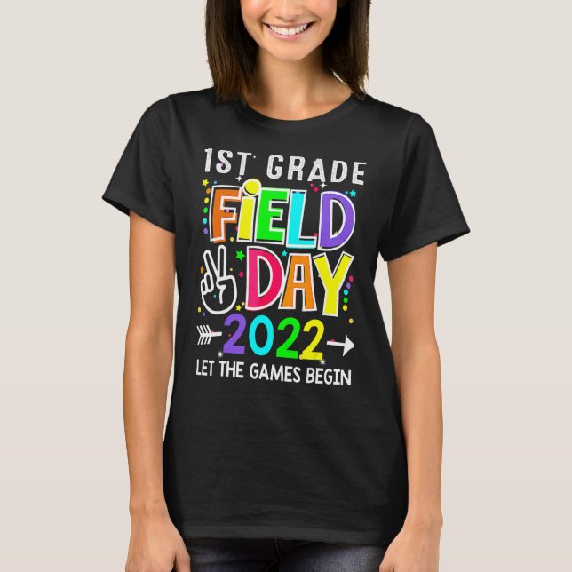Camiseta Campo Day 2022 First Grade Permitir Que Os Jogos C (Frente)