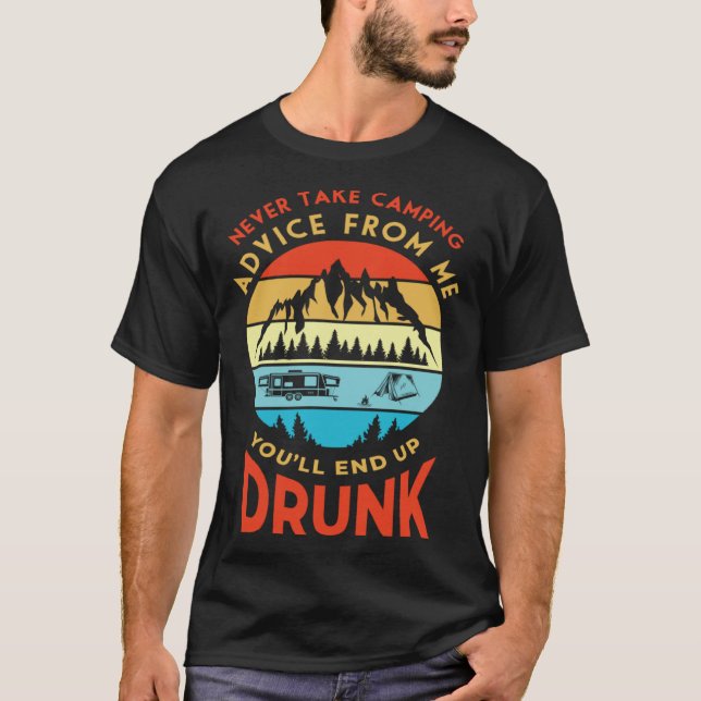 Camiseta Campo de acampamento Autohome Caravan Campsite Gif (Frente)