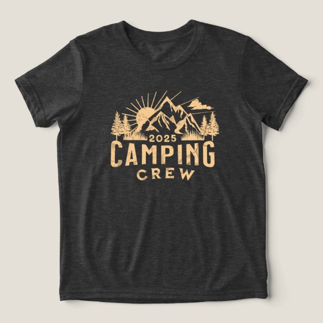 Camiseta Campo de acampamento da tripulação 2025 (Design frontal)