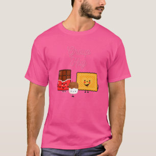Camiseta Campo de acampamento de fogueira sobre a madrugada