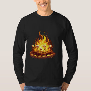 Camiseta Campo de acampamento do marshmallow Campfire Smore