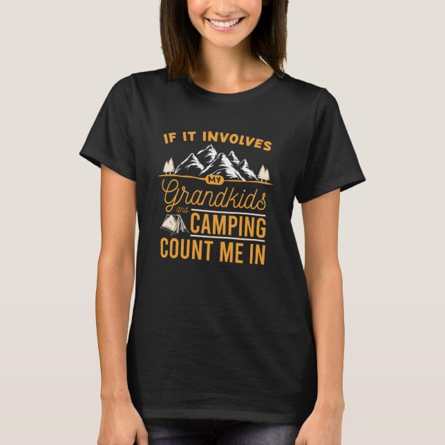 Camiseta Campo de acampamento RV Campervan Caravan Glamping (Frente)