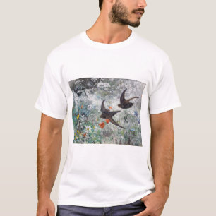 Camiseta Campo de andorinha e flores, Bruno Liljefors