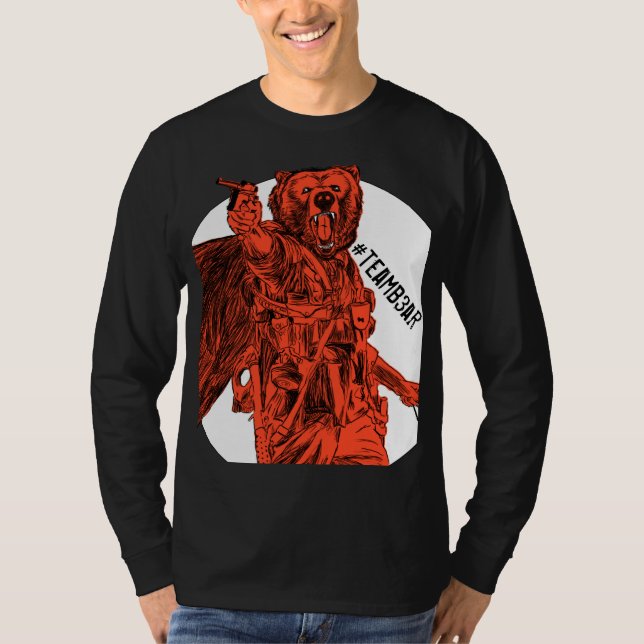 Camiseta Campo de batalha B3ar #teamb3ar alaranjado (Frente)