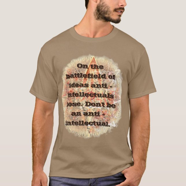 Camiseta Campo de batalha de texto e seta de ideias (Frente)
