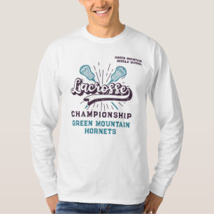 Camiseta Campo de Caixa Personalizado Lacrosse Team Número