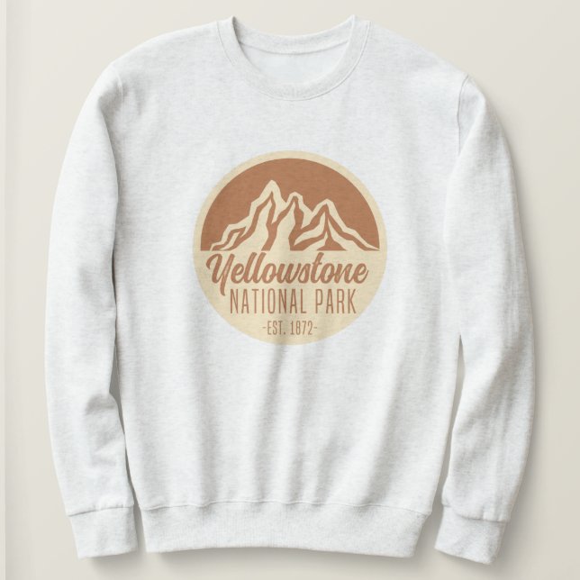 Camiseta Campo de caminhada do Parque Nacional Yellowstone (Frente do Design)