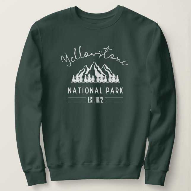 Camiseta Campo de caminhada do Parque Nacional Yellowstone (Frente do Design)
