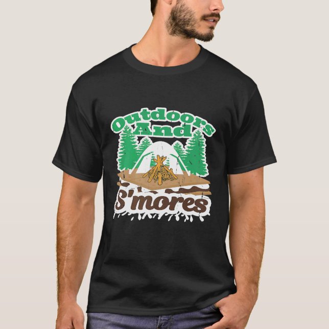 Camiseta Campo De Campanha De Escoamento Exterior E De Pequ (Frente)