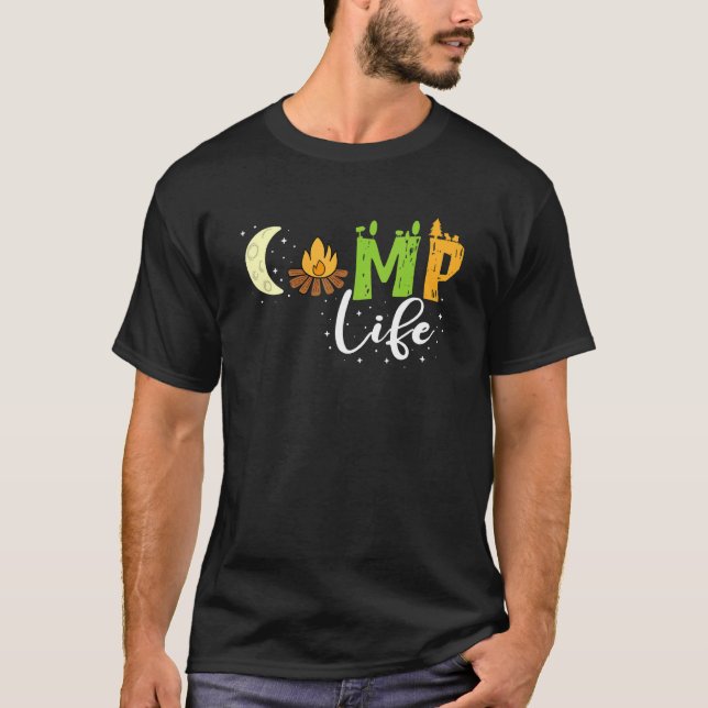 Camiseta Campo de Campo de Vida na Floresta de Verão, Tripl (Frente)