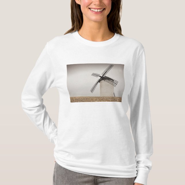 Camiseta Campo de Criptana, antigos moinhos de vento de La  (Frente)