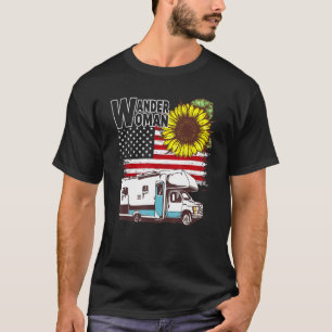 Camiseta Campo de estacionar Rv Camp Summer, 4 de julho