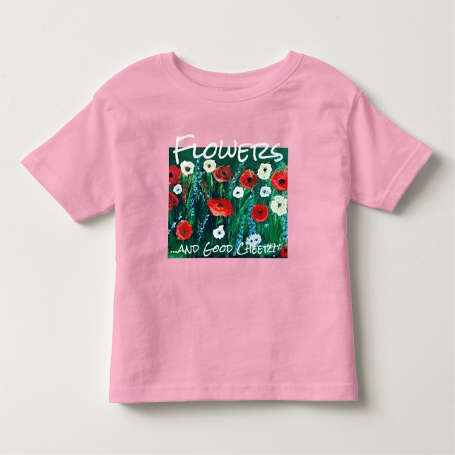 Camiseta Campo de Flores com Acabamento Fresco em Acrílico  (Frente)