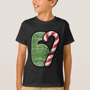 Camiseta Campo de Futebol de Candy Cane 67 Quebrado Natal E
