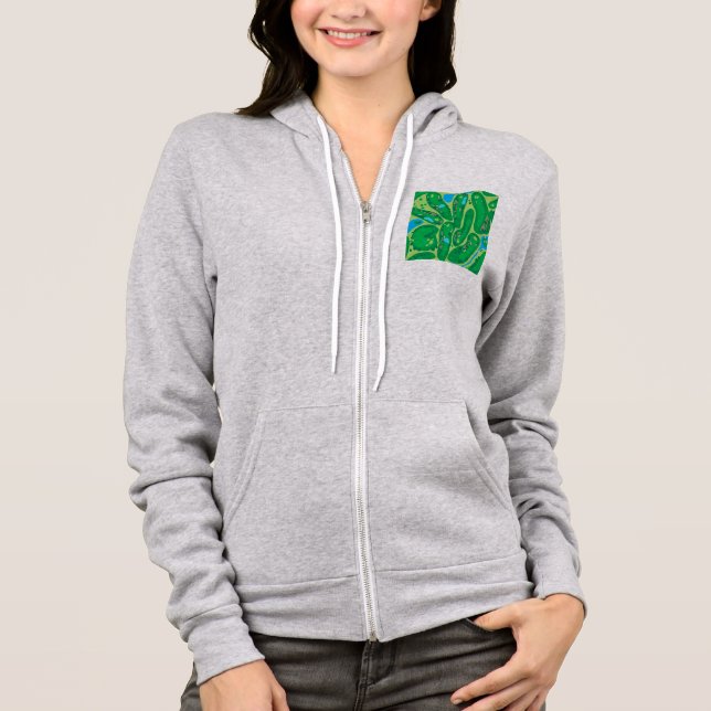 Camiseta campo de golfe par verde (Frente)