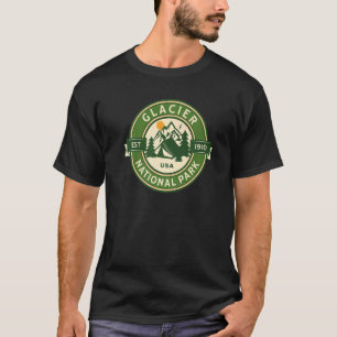 Camiseta Campo de Hike do Glacier National Park Montana ao 