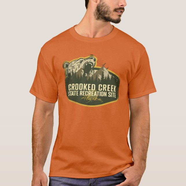 Camiseta Campo de Recriação do Estado de Creek Cruzado no A (Frente)
