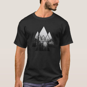 Camiseta Campo de Retro-Minimalismo das Árvores Naturais do