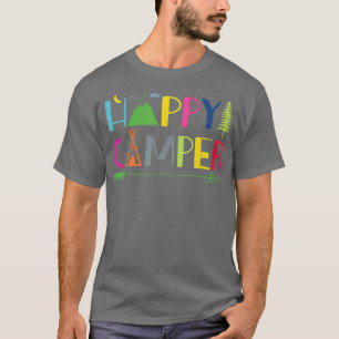Camiseta Campo de Seta Feliz de Verão Acampamento Presente 