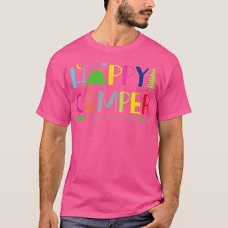 Camiseta Campo de Seta Feliz de Verão Acampamento Presente 