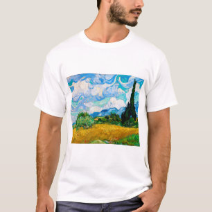 Camiseta Campo de trigo com ciprestes, Van Gogh